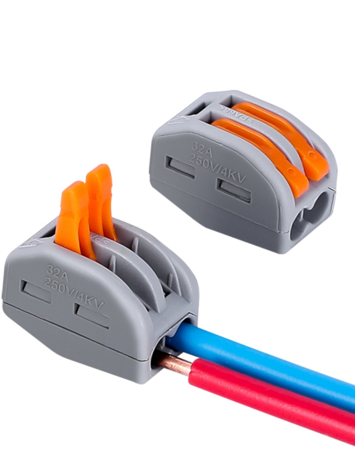 pct-212两孔多功能电线连接器快速接头接线端子 软硬线并联 100只