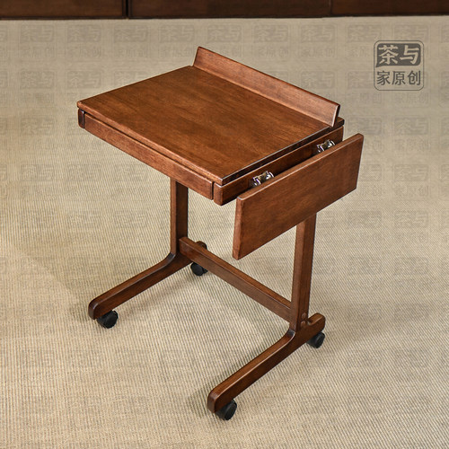 移动边几书桌电脑桌折叠万向轮