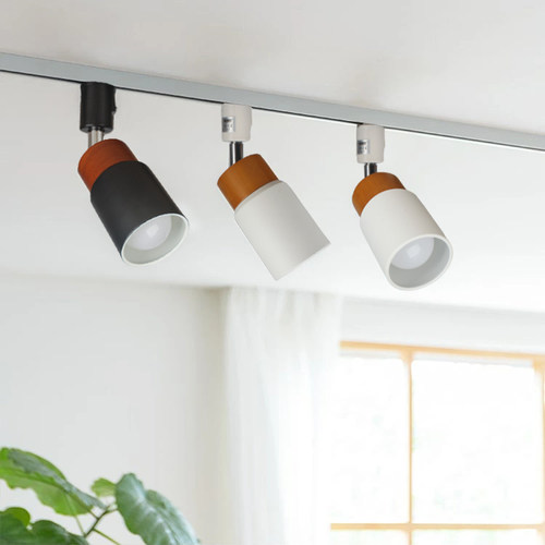 出口日本实木铁艺客厅家用轨道灯