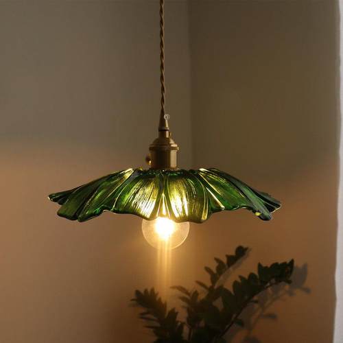 北欧日式复古黄铜玻璃吊灯玄关过道餐厅阳台咖啡馆奶茶店吧台灯具