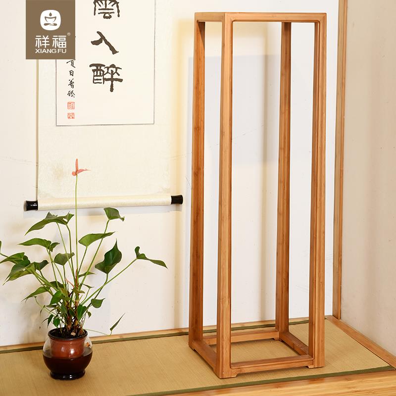 祥福竹家具花架新中式花几花架客厅茶室盆景架花盆架角几禅意家具