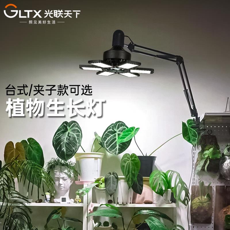 光联天下夹子植物台灯全光谱热植绿植生长灯桌面盆景微景观补光灯