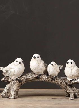 北欧简约小鸟摆设创意家居电视柜酒柜样板间新家软装饰品客厅摆件