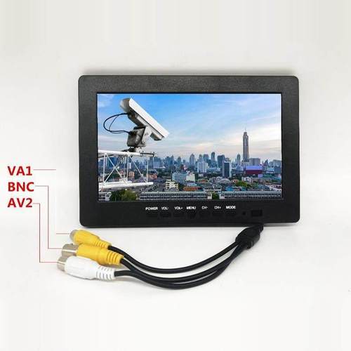 7寸监控VGA显示器7寸BNC监视器 高清LED小显示屏幕AV VGA接口高清