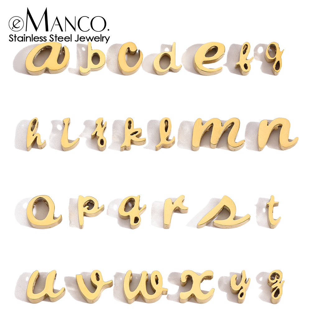 钛钢DIY饰品配件字母自由组手工串珠送女友闺蜜材料项链手链挂件