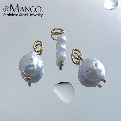 轻奢淡水珍珠巴洛克吊坠DIY配件