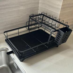 多功能厨房碗盘碗碟碗筷碗柜家用收纳水槽台面沥水餐具置物架