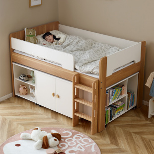 政府补贴全友家居 半高儿童床衣柜一体带储物床1米35男女孩单人床