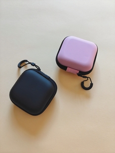 肤感正方形折叠眼镜专用收纳盒男女太阳镜包方便小巧拉链随手包