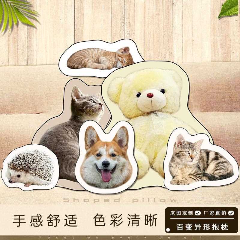 卡抱通动漫表情包枕爱创物意定 制异形抱枕纪念礼毛绒靠可垫
