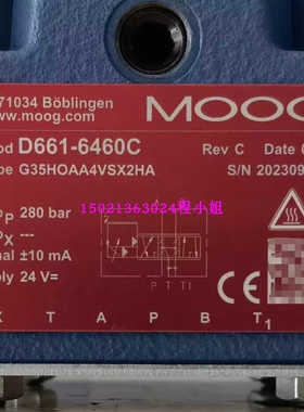 D661-6460C G35HOAA4VSX2HAMOOG穆格伺服阀产