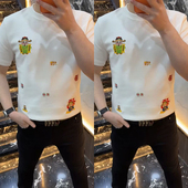 新款 男士 百搭年货圆领短袖 2026年春季 T恤上衣财神国潮时尚 休闲帅