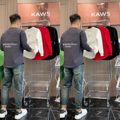 百搭潮流时尚 2025年秋冬新款 男士 字母休闲卫衣上衣打底T恤宽松帅