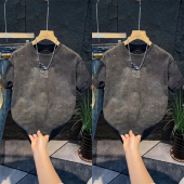 圆领套头韩版 2025年夏季 百搭满天星字母短袖 T恤上衣半袖 新款 男士