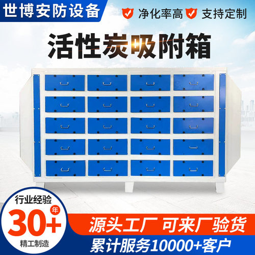 厂家活性炭吸附箱净化废气治理环保设备喷漆房除臭除异味漆雾废气