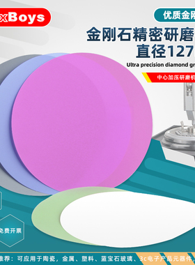 金刚石砂纸四角加压研磨配套手工研磨盘抛光片光纤研磨砂纸127MM