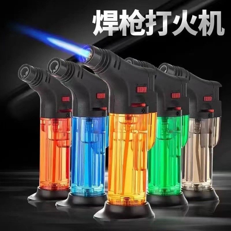 防风打火机气体直冲焊枪雪茄香薰点火器充气艾灸点火枪家用高温