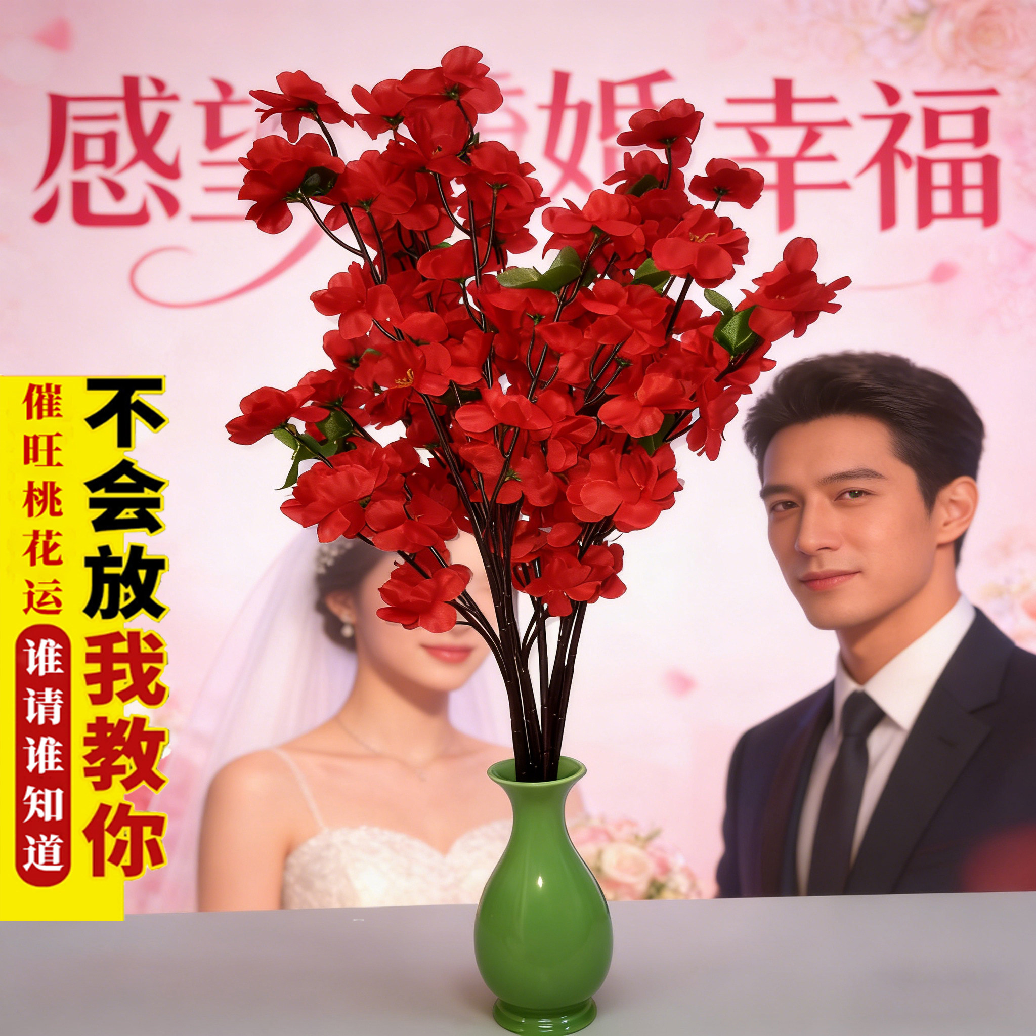 催旺桃花运专用桃花枝月老仙人桃花局兑宫震宫坎宫离宫正桃花姻缘