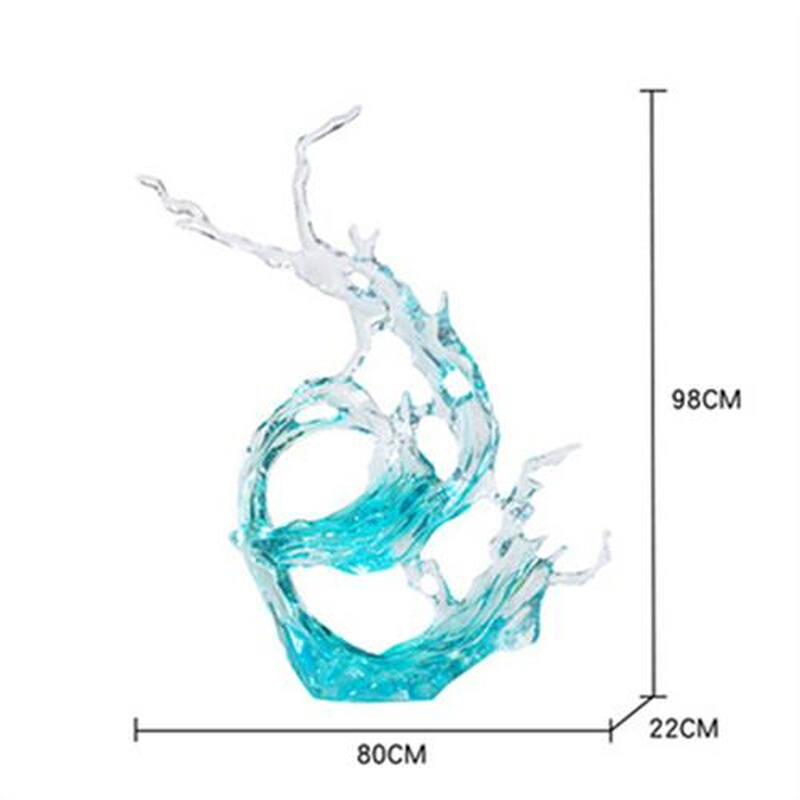 现代轻奢透明树脂雕塑浪花摆件酒店大堂样板房售楼处软装饰艺术品 家居饰品 装饰摆件 原图主图