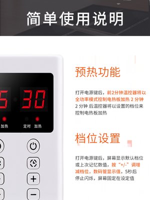 家用静音定时双显温控器电暖炕电热膜地暖电加热板温度可调温开关