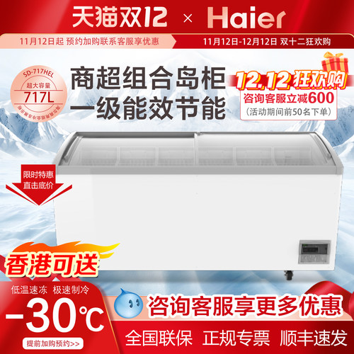海尔一级冷冻冷藏展示柜