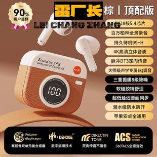 深圳瑞禾科技蓝牙耳机爆款黑胶复古相机耳机无线高颜值女士学生礼