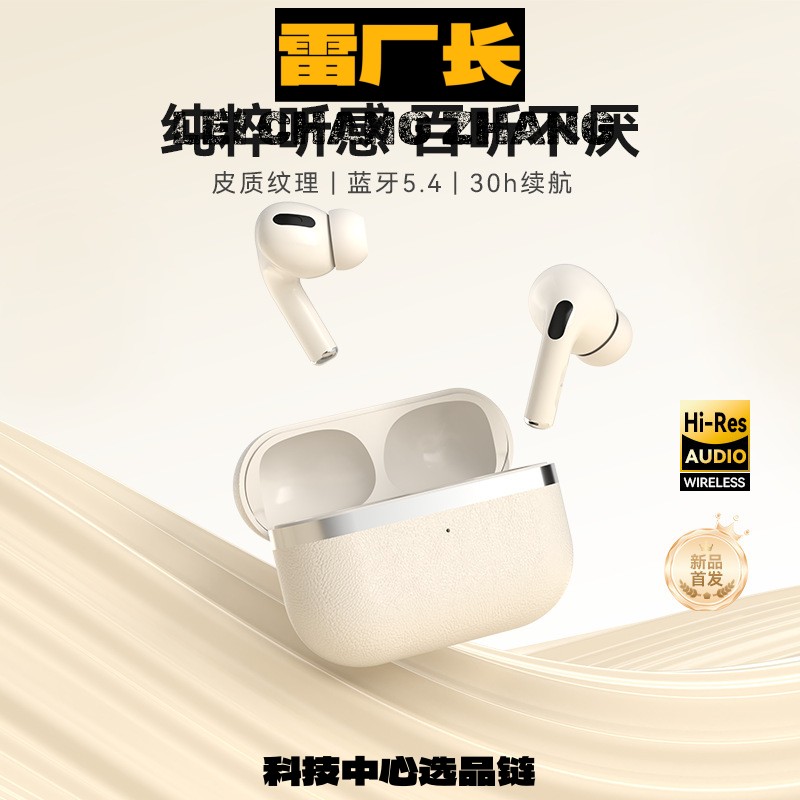 金安达深圳蓝牙耳机新品私模皮革北入耳无线蓝牙耳机立体声降噪运