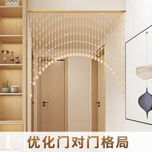 水晶珠帘和田玉门帘隔断帘葫芦客厅过道卫生间卧室帘子挂帘免打孔