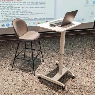 可折叠实木升降桌沙发床边桌可移动学习办公电脑桌讲台桌子 站立式