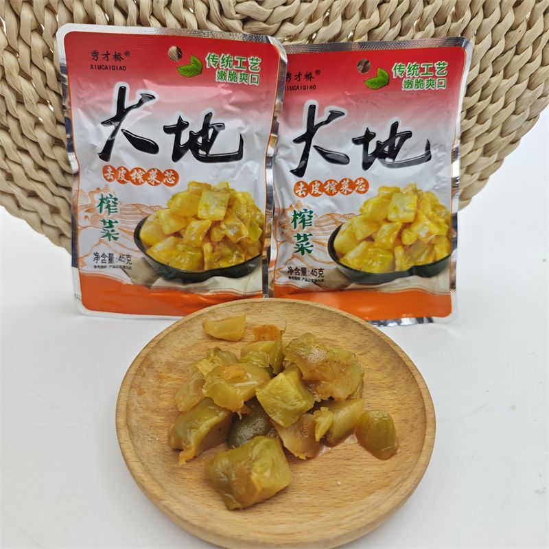 秀才桥 大地榨菜芯去皮榨菜芯菜头王鲜脆下饭菜素菜配粥榨菜45克