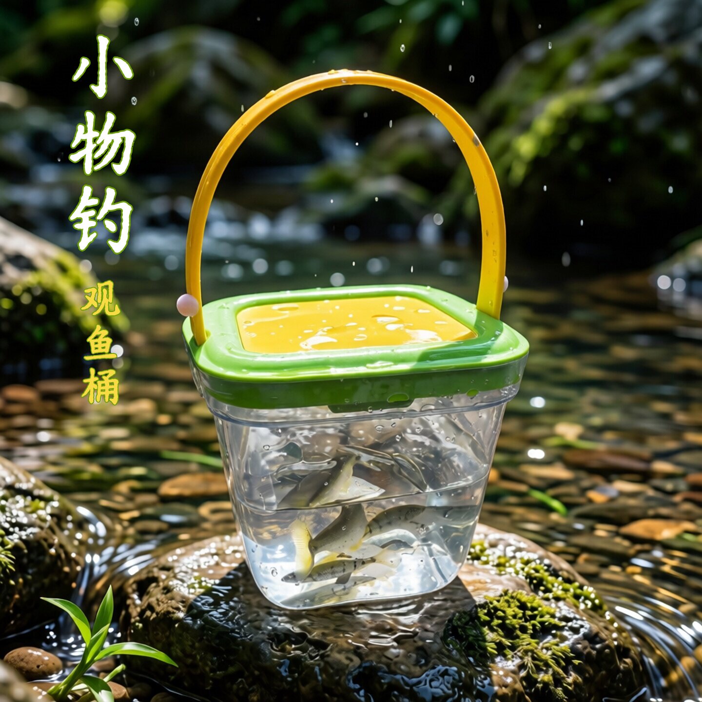 小物钓多功能透明观鱼收纳桶
