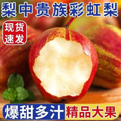 陕西彩虹梨新鲜水果应季5斤整箱酥脆香甜皮薄红香梨酥梨蜜梨红梨