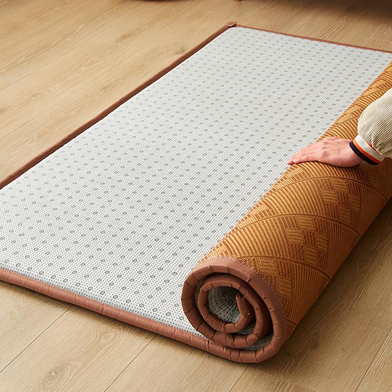 夏季冰藤席加厚凉席床垫家用冰丝榻榻米席子可折叠软席地垫定制