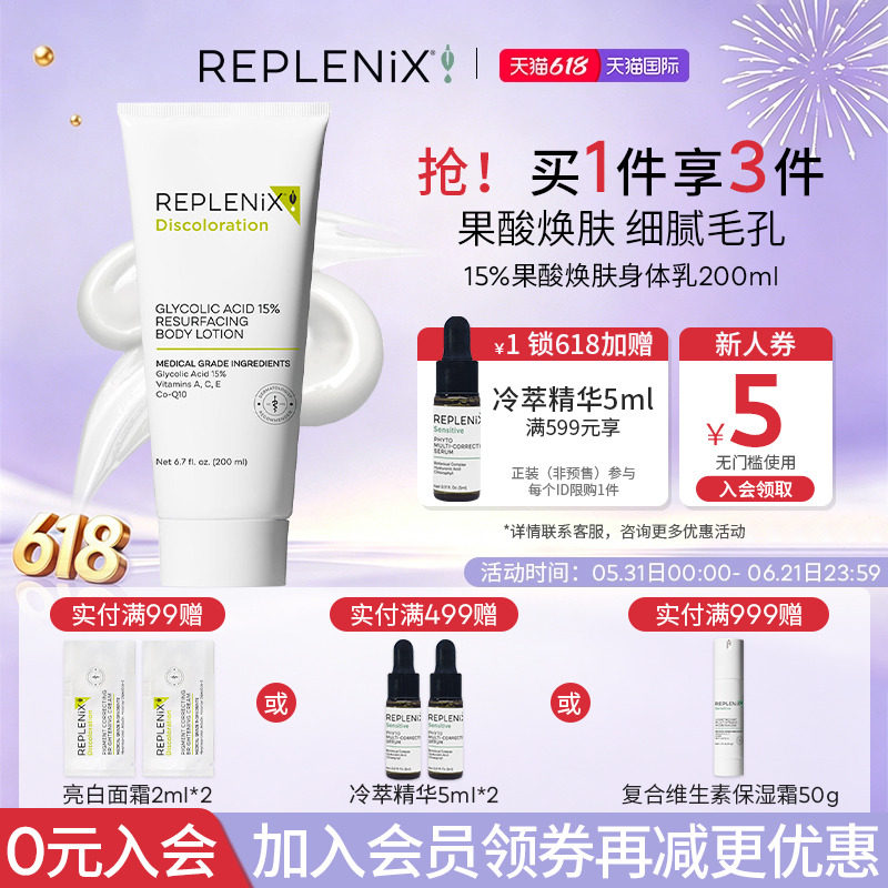 入会减TOPIX Replenix果酸身体乳去鸡皮痘去角质topix果酸身体乳