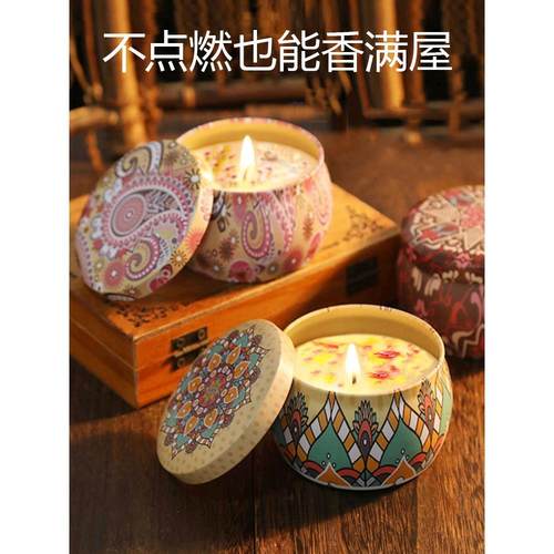 香薰蜡烛花瓣低温大豆蜡小浪漫手工居家助眠伴手生日礼物摆件礼盒