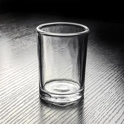 二两半钢化玻璃杯直筒防摔耐高温加厚水杯茶杯白酒杯啤酒杯子三两