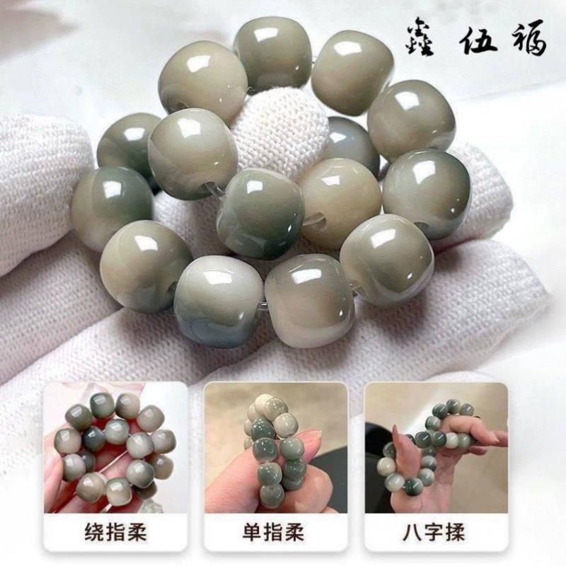 菩提珠子散珠多宝菩提根原籽按斤卖风化黄绿仿菩提子手串DIY佛珠