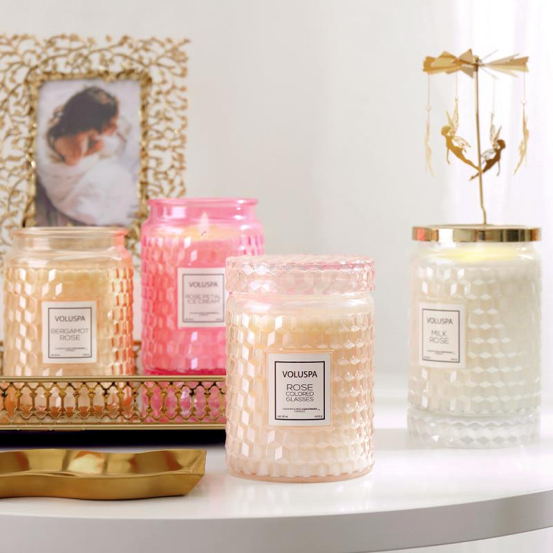 voluspa香薰蜡烛超大空间扩香浮雕安助卧室眠神生日新结婚礼物