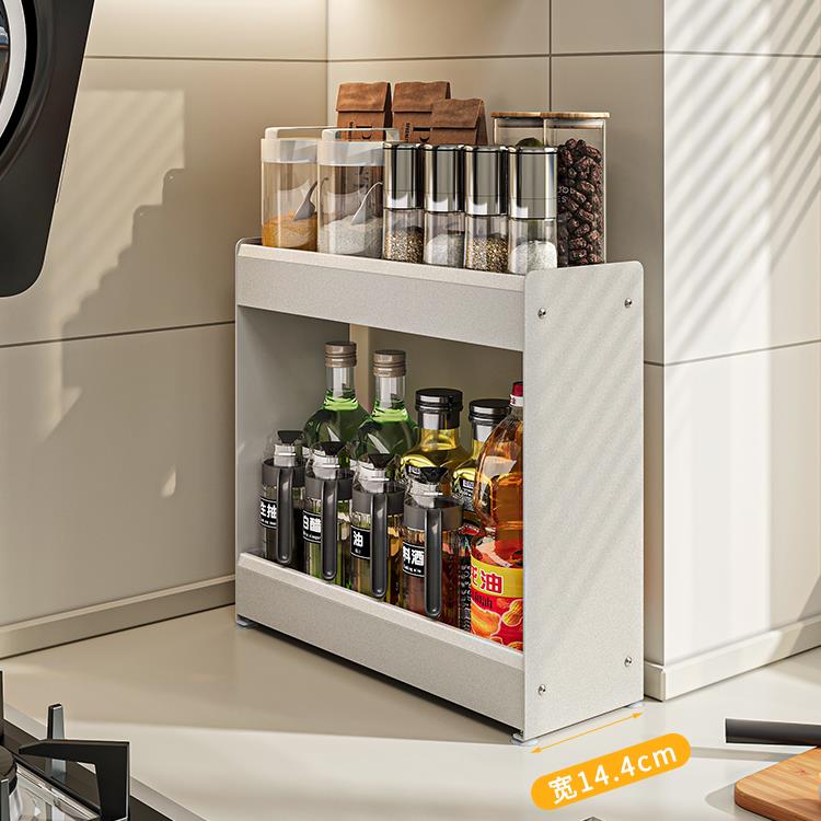 进口新款款厨房置物架调味料品架家用台面款墙边拐角调味料小架子