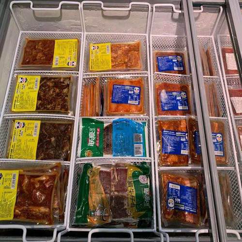 冰柜岛柜里面的内置加密食品篮分格网篮雪糕筐置物篮子定制白色框