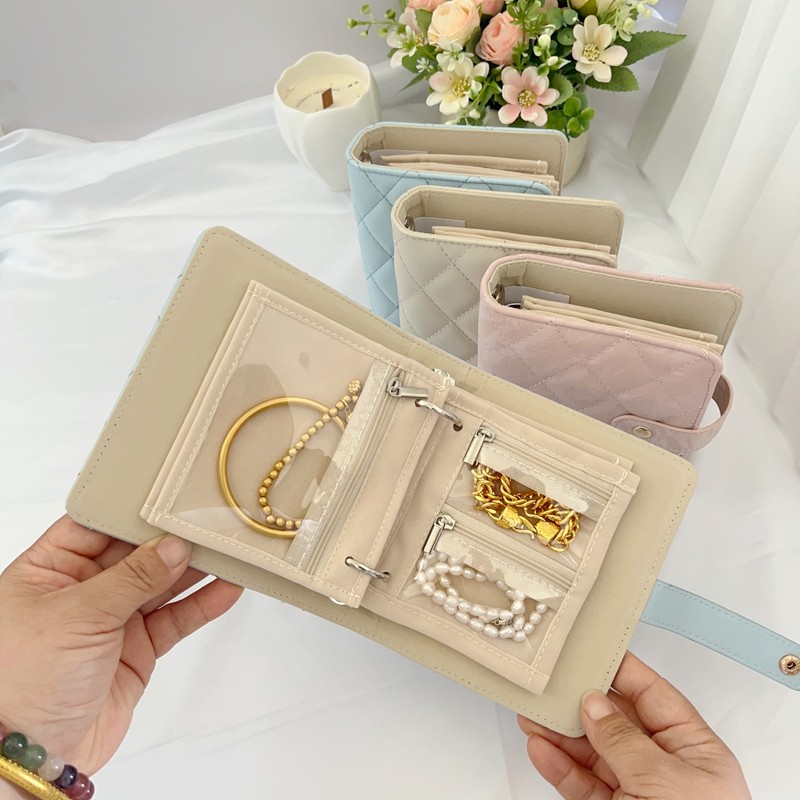 首饰收纳包高级感旅行便携黄金珠宝饰品收纳书防氧化项链耳环手链手镯