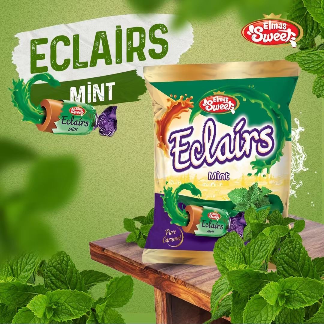 买1送1土耳其原装进口伊可涟牛奶糖果500g薄荷蜂蜜混合味喜糖零食