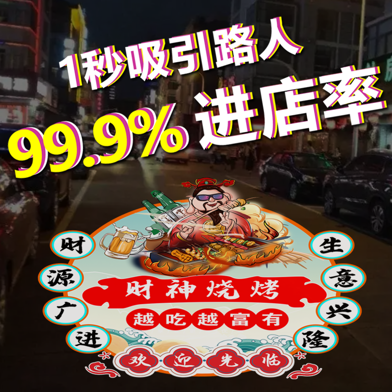 广告投影灯旋转文字射灯图案门头招牌logo投射灯地面镭射灯定制做