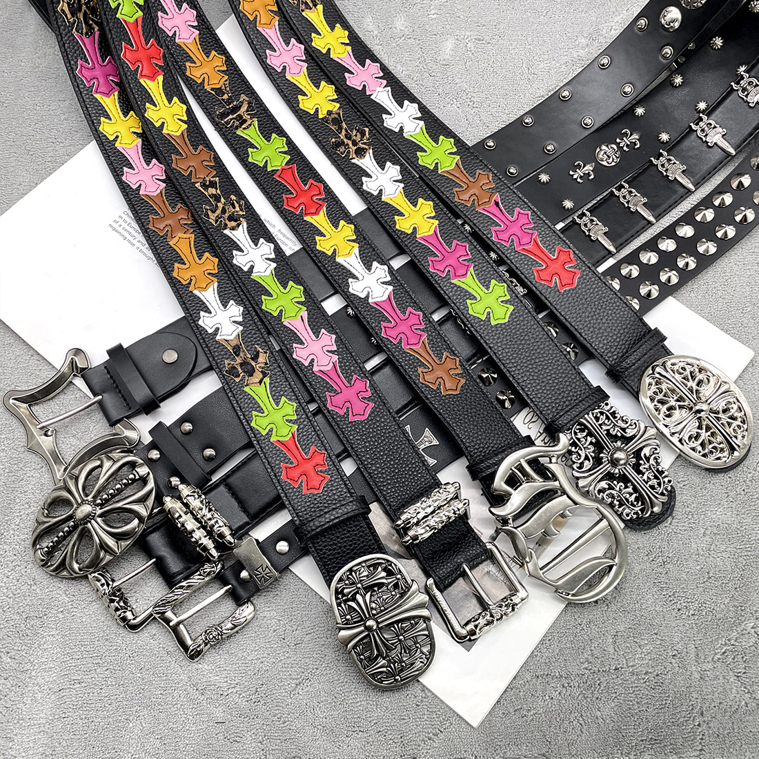 克罗CH圣剑十字架皮带