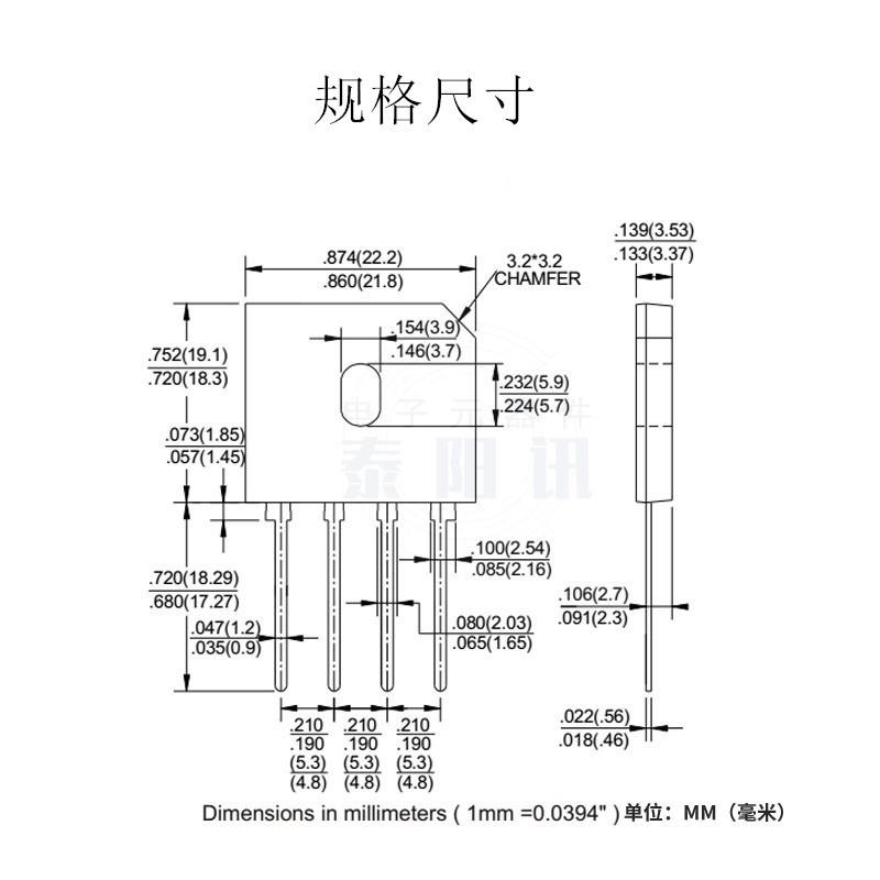 GBU1006整流桥 GBU10J桥堆 10A 600V扁桥GBU封装现货分销泰阳讯