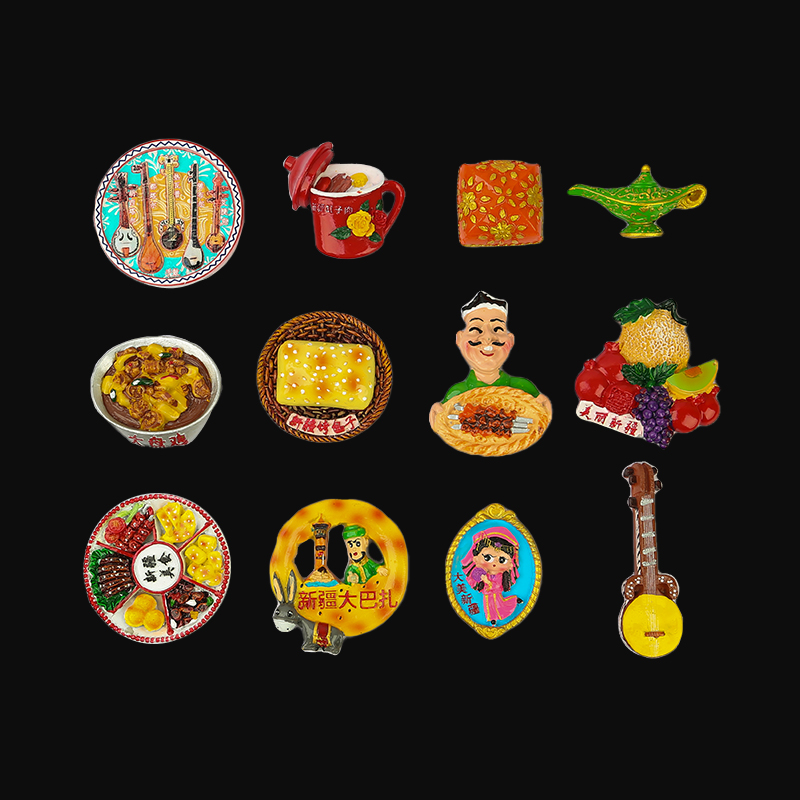 新疆特色树脂冰箱贴民族风阿凡提磁吸冰箱贴装饰伴手礼旅游纪念品