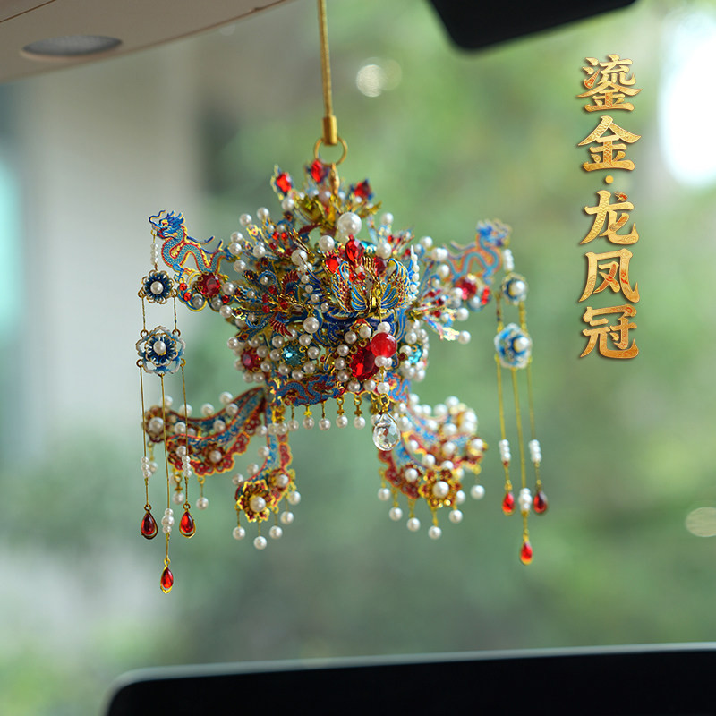 钢达鎏金龙凤冠金属立体拼图图片