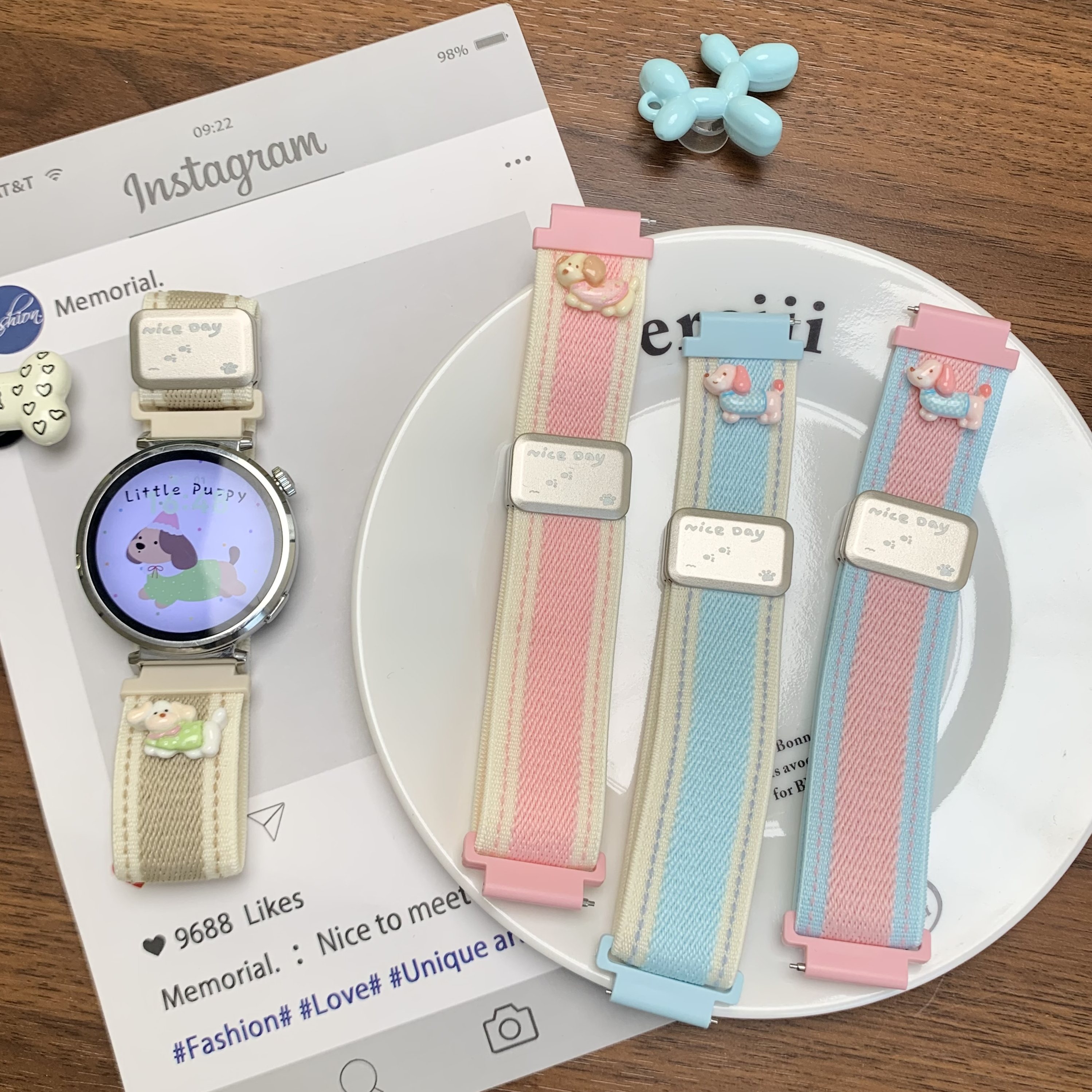 适用华为GT6表带gt5手表腕带watch4Pro编织透气gt3尼龙回环磁吸女