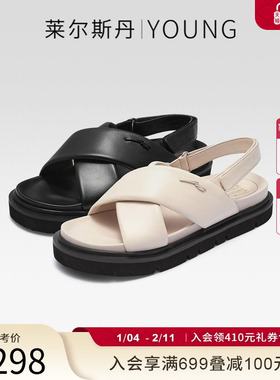 [晚风海岛]莱尔斯丹YOUNG春夏新款休闲罗马魔术贴凉拖鞋女4M50408