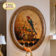 别墅走廊玄关装 茱莉安法式 画 饰木版 艺术重工手绘鹦鹉挂画欧式